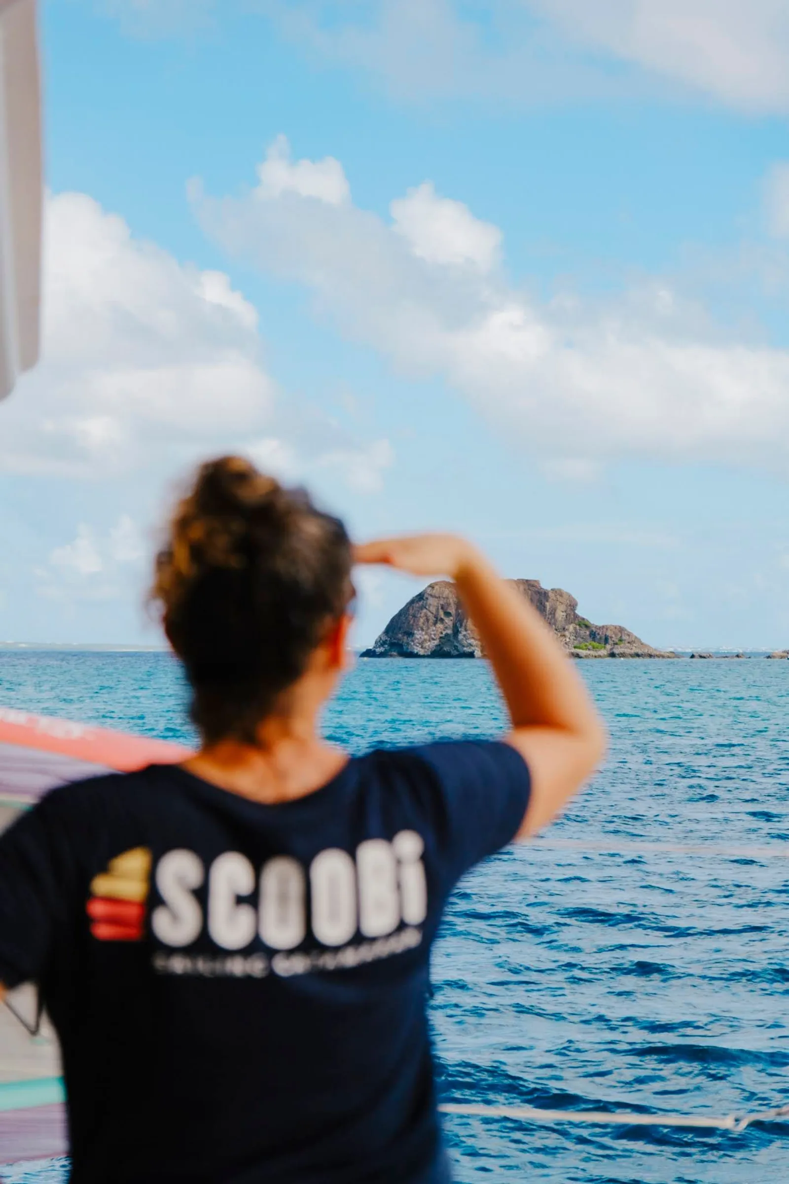 Passagers a bord du catamaran Scoobi Charters