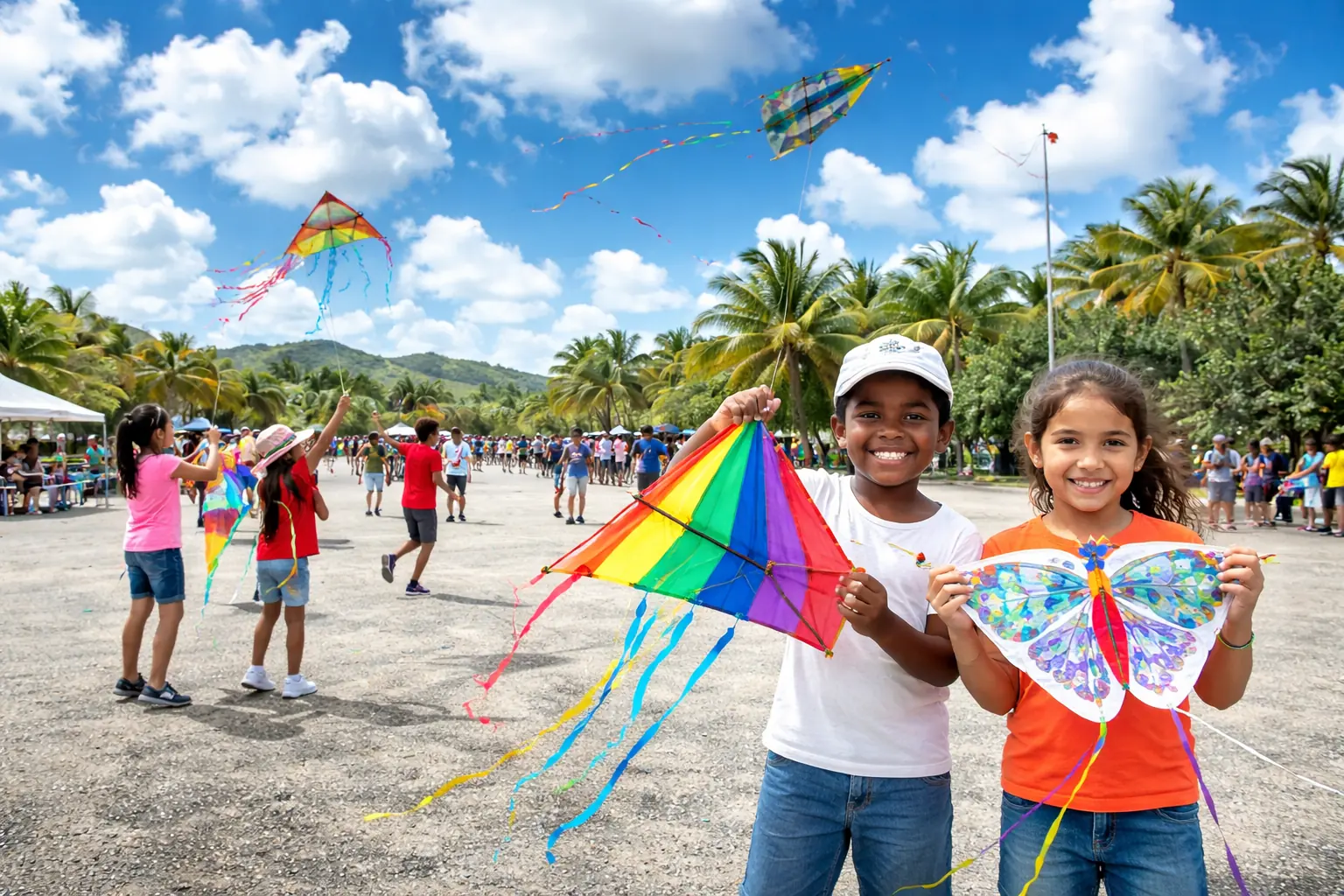 Saint-Martin : le Festival du cerf-volant rassemble 350 enfants a Galisbay