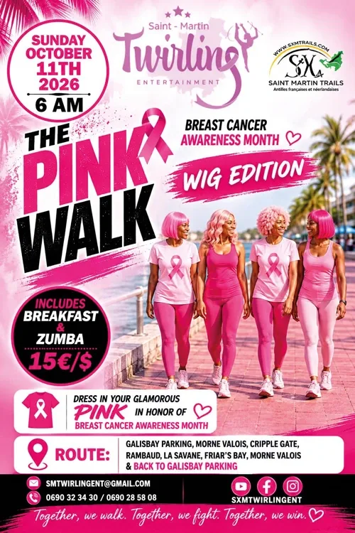 The Pink Walk : marche en perruque rose à Galisbay