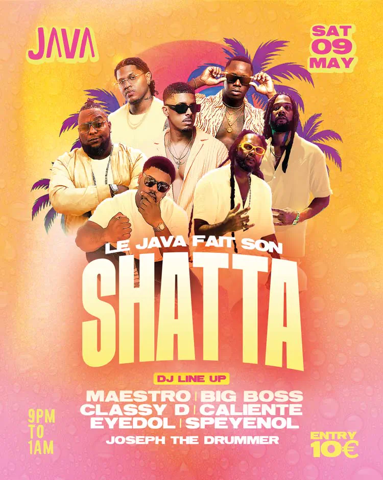 Soirée SHATTA au JAVA SXM