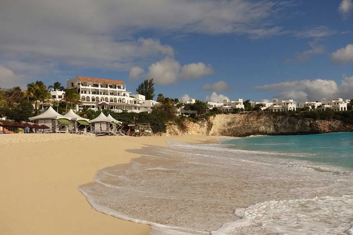 Végétation tropicale bordant la plage de Baie Longue