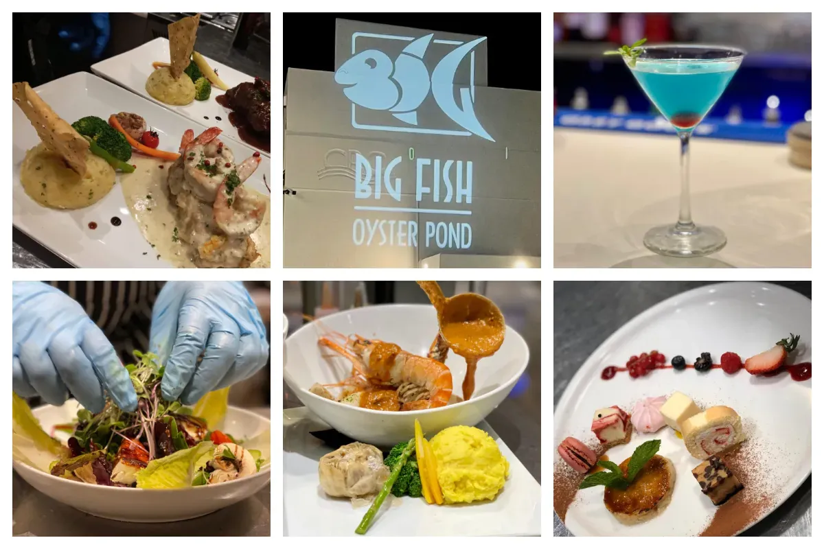 Big Fish Seafood Grill - cocktails et plats fusion seafood à Oyster Pond