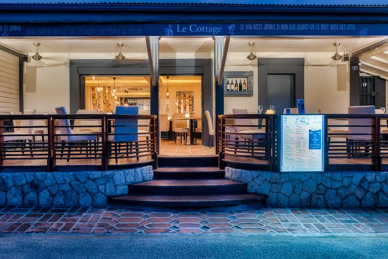 Le Cottage - Façade du restaurant gastronomique français à Grand Case