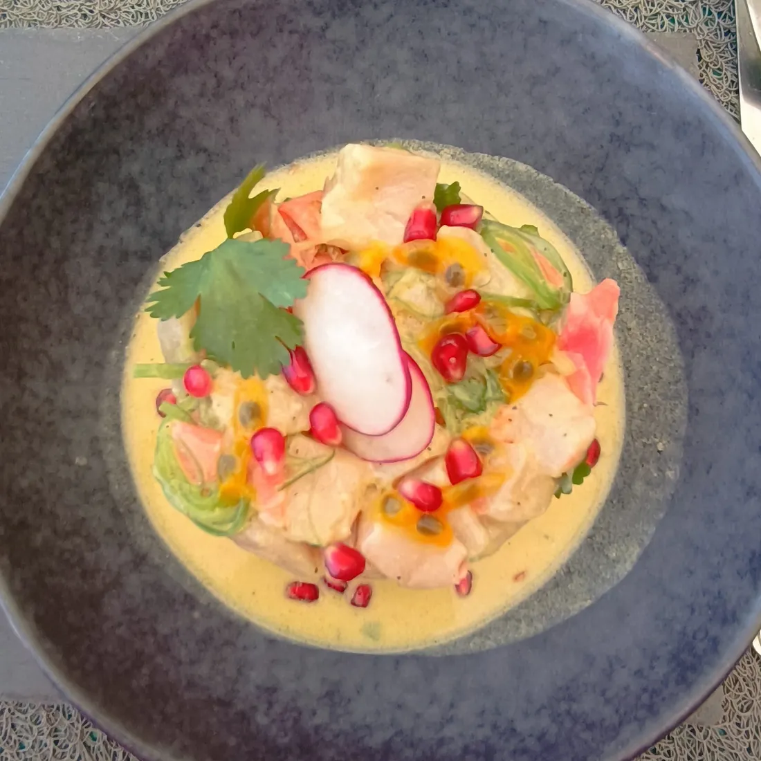 Tropic's Beach Bar SXM - Ceviche de poisson aux fruits de la passion