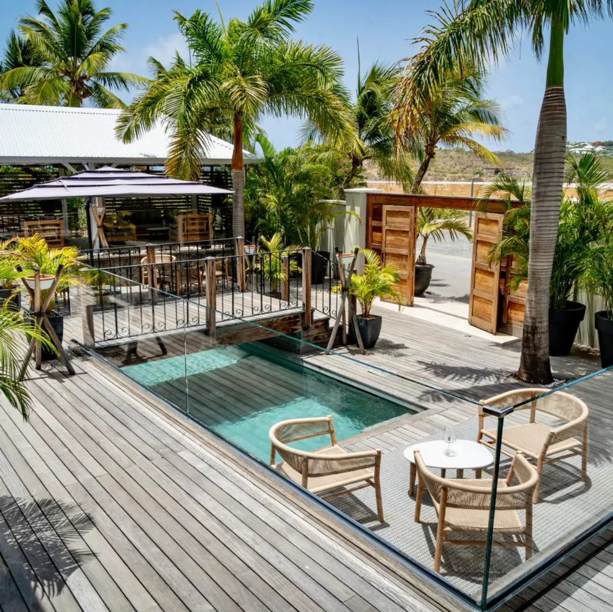 La Villa Hibiscus - Terrasse avec vue mer